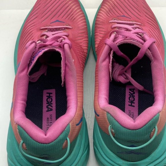 Hoka One One RINCON 3 Women 9.5B PHLOX PINK ATLANTIS Shoes Sneaker 1119396 PPAT - Picture 11 of 11